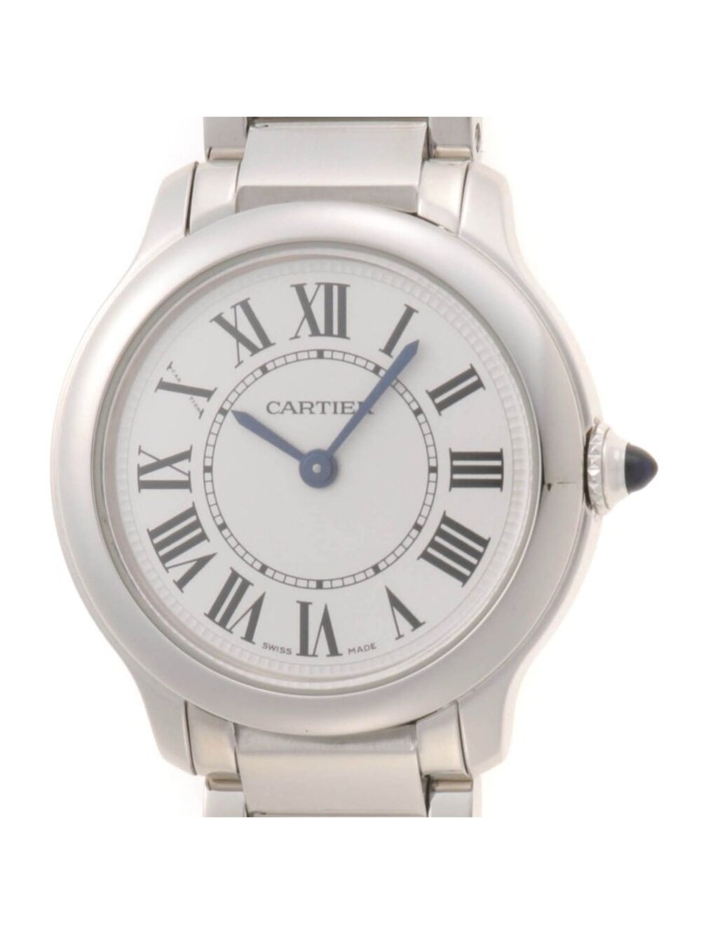 Cartier Ronde Must de Cartier Wsrn Silver Stainless Steel Quartz Watch